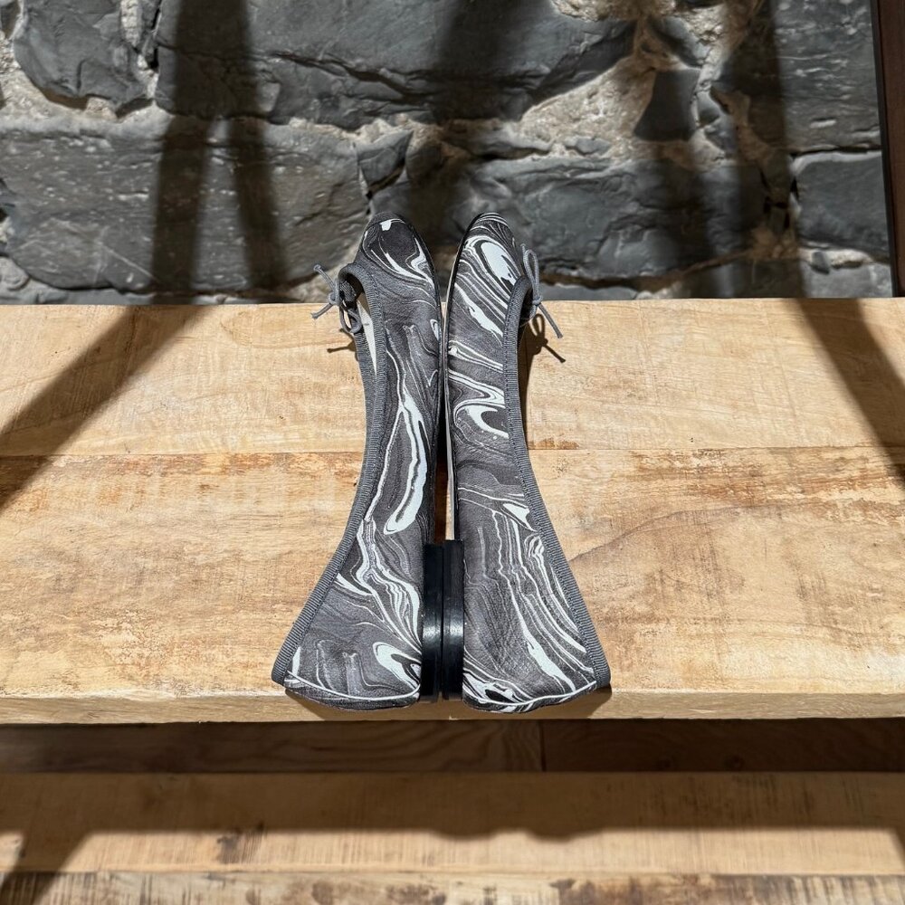 Repetto X Rodarte Grey Marble Print Cendrillon Ballet Flats - Picture 10 of 12